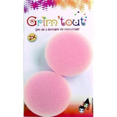 Makeup svamp - Grim - Set om 2 - Tjocklek 1,5 cm - Rund - Färgövergångar
