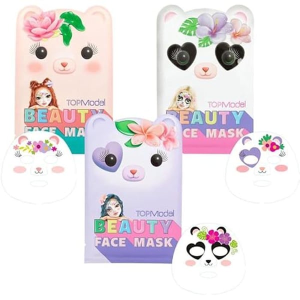 Tygansiktsmask - DEPESCHE - TOPModel Beauty and Me - Djurmotiv - Lugnande - Hypoallergenisk