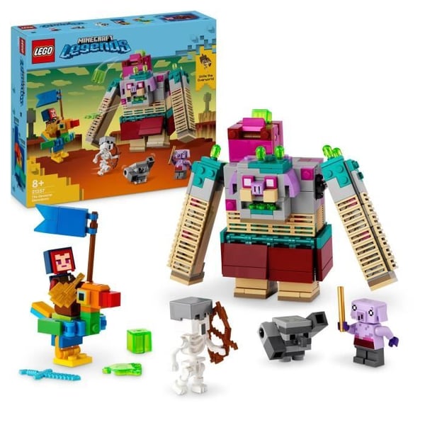 LEGO® 21257 Minecraft Legends Attack of the Devourer, karaktärsbyggande leksak, set med hjälteminifigurer
