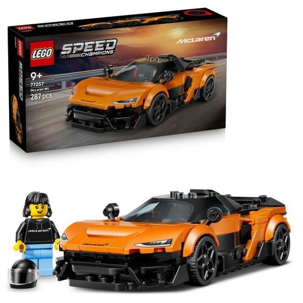 LEGO Speed Champions 77257 McLaren W1 - Legetøjsbil i Orange til Dreng eller Pige 9 år