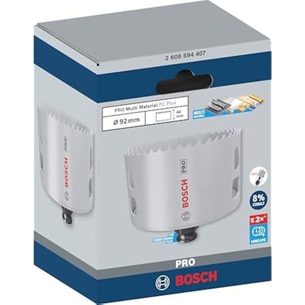 Scie trépan - BOSCH - PRO Multi Material - Ø 92 mm - Accessoire Power Change Plus - Hållbar