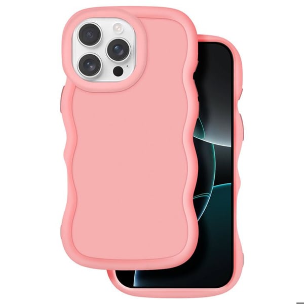 Coque för iPhone 16 Pro Silikon Stötabsorberande serie Candy Rose