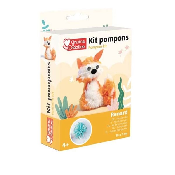 Pompom Kit - Räv - 10 x 7 cm