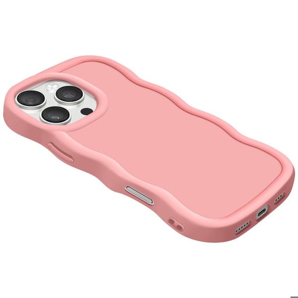 Coque för iPhone 16 Pro Silikon Stötabsorberande serie Candy Rose