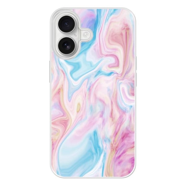Coque i silikon förstärkt med tryck kompatibel med Apple iPhone 16 Soap
