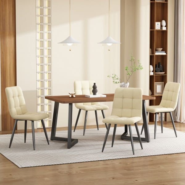 Matbord - MUVOE - 117x68 cm - Svart metall - Rektangulär - 1 plats