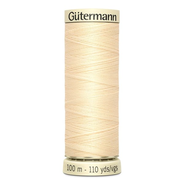 Fil för sömnad 100% polyester Gutermann 1 Spole - Att 610 - pergament