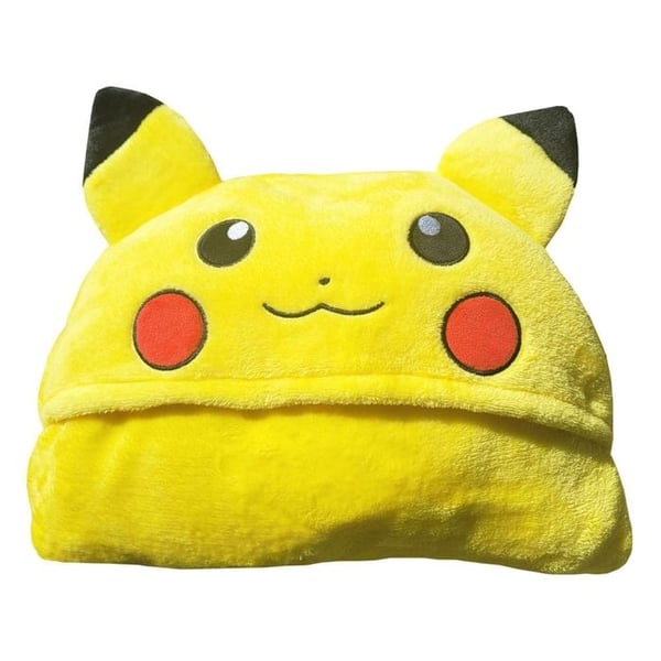 Huvtröja - HALANTEX - Pikachu - Pokémon-mönster - Gul - 120 x 150 cm