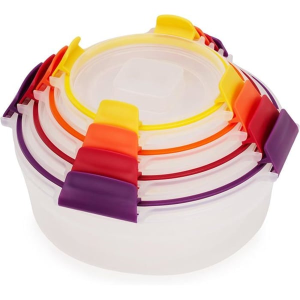 Joseph Joseph Nest Lock set med 4 flerfärgade runda lådor