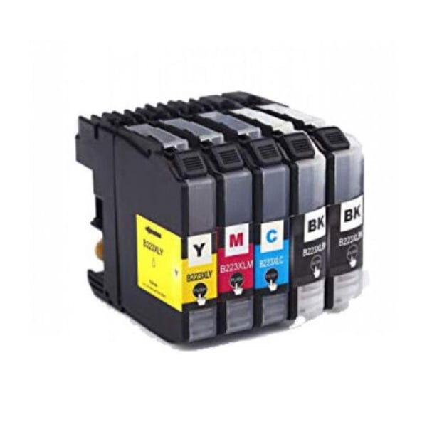 Förbrukningsvara - LC-223 v3 - Kompatibel Brother - Pack 5 - Flerfärgad (BK20ml / C,M,Y 3×10ml) Förbrukningsvara - LC-223 v3 - Kompatibel Brother - Pack 5 - Flerfärgad (BK20ml / C,M,Y 3×10ml)
