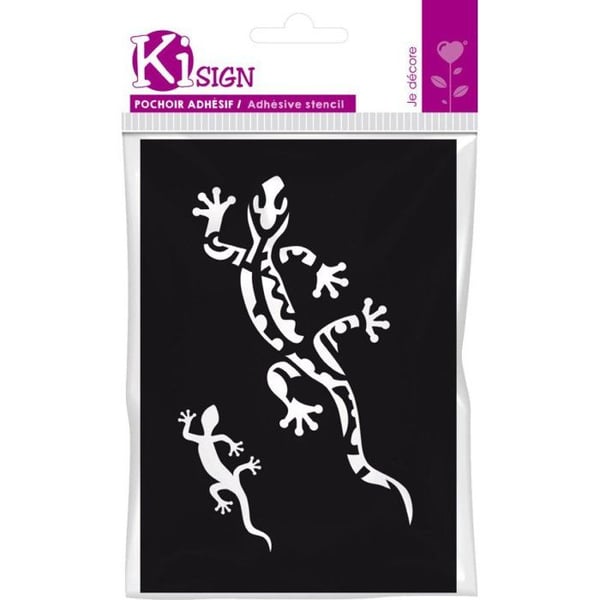 Pochoir Salamandre - Ki Sign - 7x10 cm - Klister - Återfällbar - Återanvändbar
