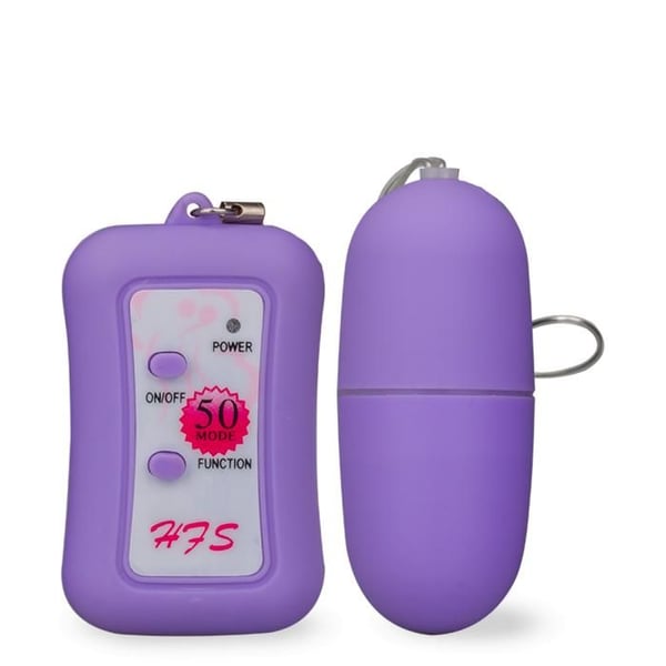 Giga-kulägg med 50 lägen - Fjärrstyrd vibrator för par - Lila
