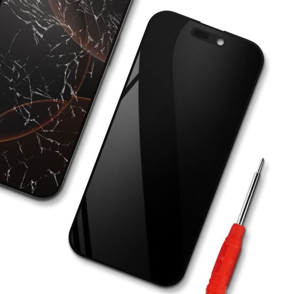 Heltäckande Hard OLED + Touchglas för iPhone 16 Pro Svart