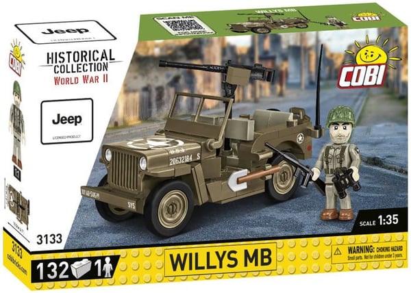 Byggset - COBI - Willys MB - Brun - 132 delar - Att montera själv