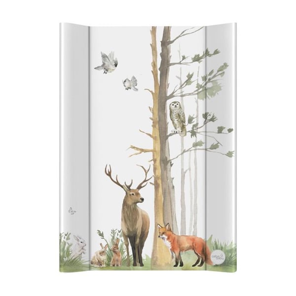 Ceba Baby Tjock tvättbar skötbädd - Skog, 70x50 cm - Öko-Tex-certifierad, Vattentät