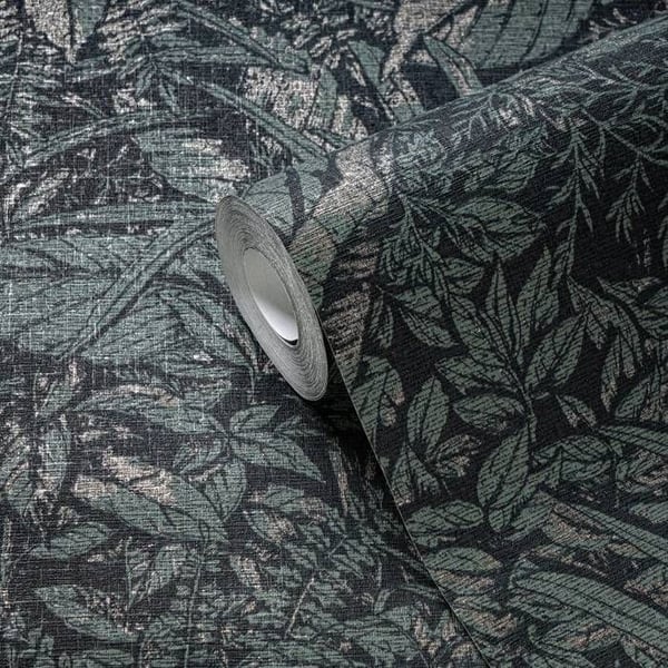A.S. Creation Smart Surfaces 395604 Non-woven tapet med blommönster 0.53 x 10.05 m Grön