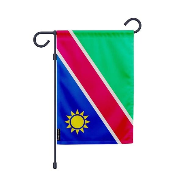 Namibisk Flagga – 32 x 47.5 cm – Hållbar Polyester – Vertikalt Format – Utomhus – Pixelforma