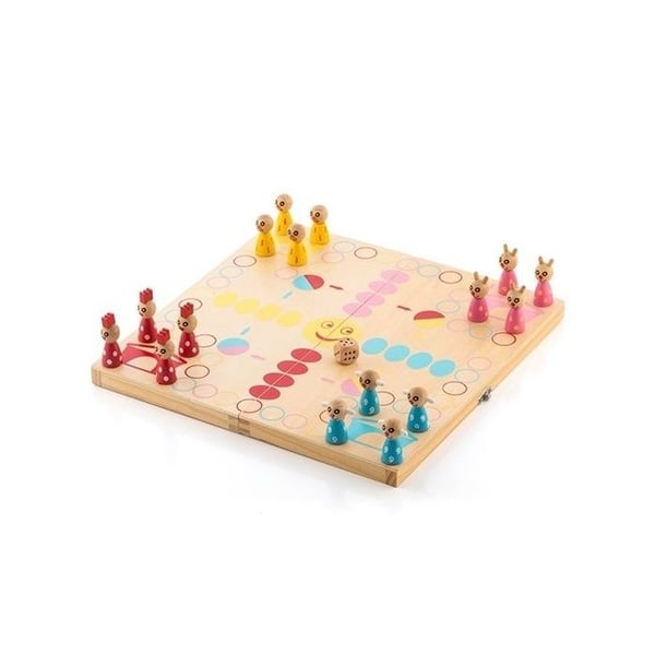 Sällskapsspel - EUROWEB - Spel med små hästar i djurversion - Trä - 2 till 4 spelare - 3 år och uppåt