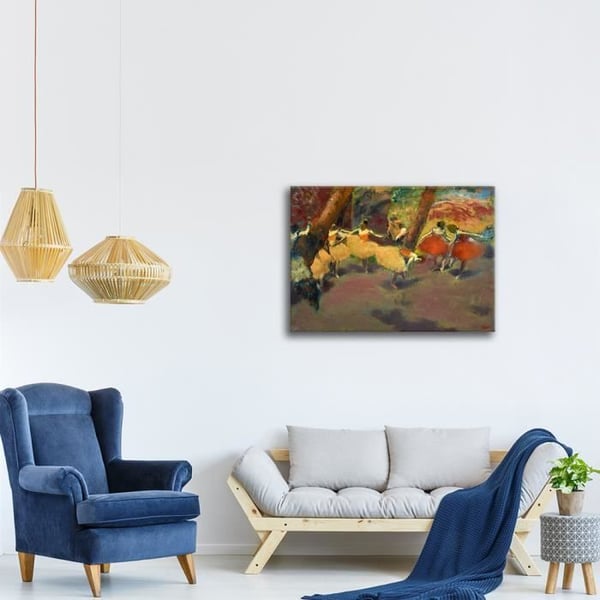 Legendarte - Målning, tryck på duk - före representationen Edgar Degas cm. 60x75