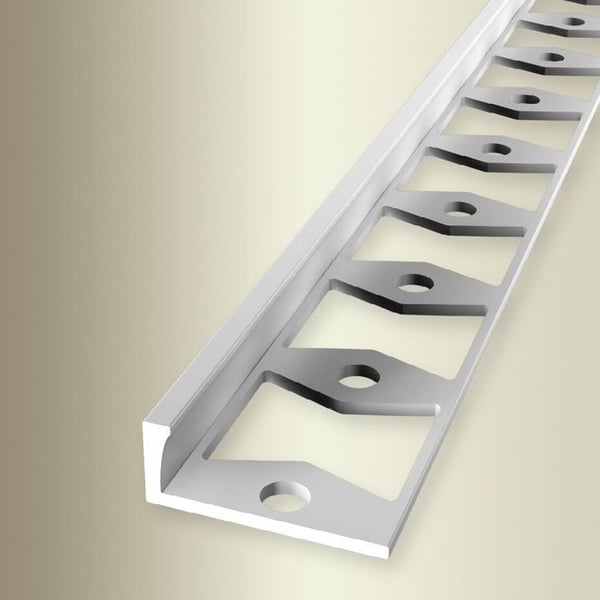 PROVISTON Avslutningsprofil l 22,5 mm H 6 mm L 2500 mm Aluminium naturlig Dubbel K Stämplad sluten