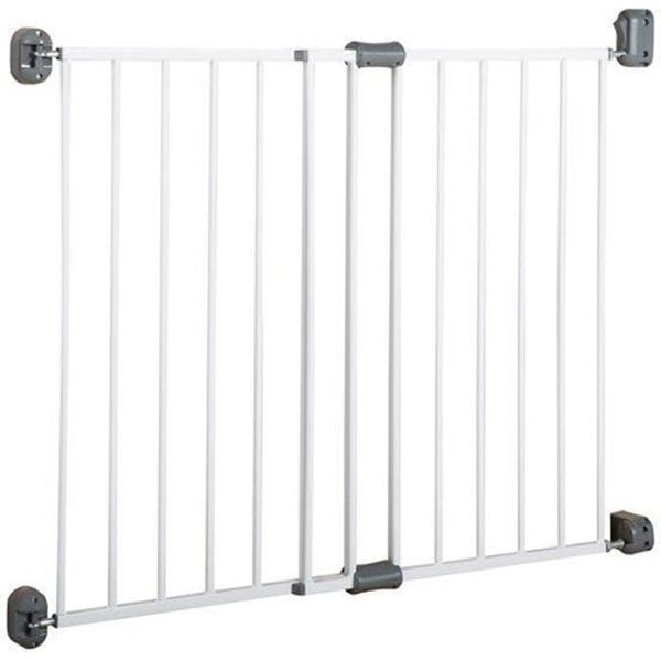 ROBA Baby Safety Gate - Easy Step Metal - Justerbar 60 till 97 cm - Vit
