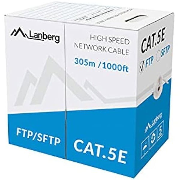 Netværkskabel - LANBERG - LCF5-11CC-0305-S - 305 m - Cat5e F/UTP (FTP) - Grå
