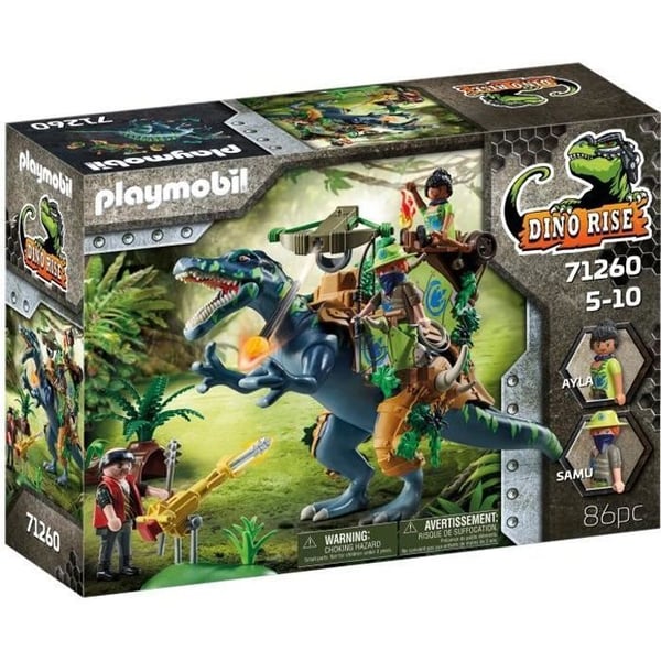 PLAYMOBIL - Dino Rise - Spinosaurus och fighter - 86 stycken - från 5 år och uppåt