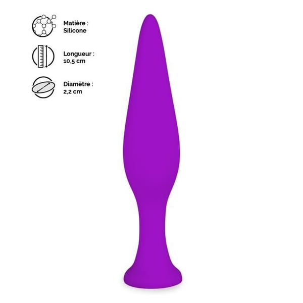 Suction cup analplugg Olive - Lila