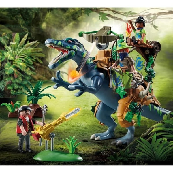 PLAYMOBIL - Dino Rise - Spinosaurus och fighter - 86 stycken - från 5 år och uppåt