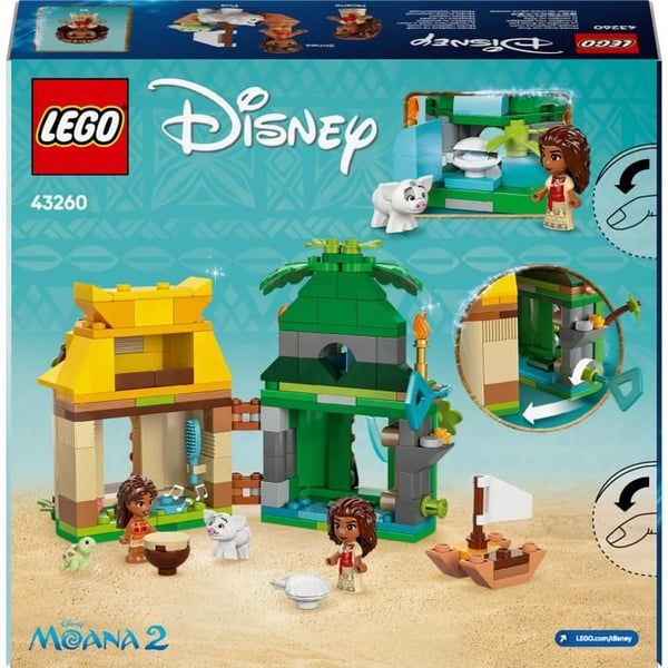 LEGO Disney 43260 Vaiana Miniatyrö - Byggset för barn från 5 år