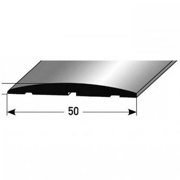 PROVISTON Anodiserad aluminium övergångsprofil Silver l 50 mm H 4 mm L 2700 mm Självhäftande