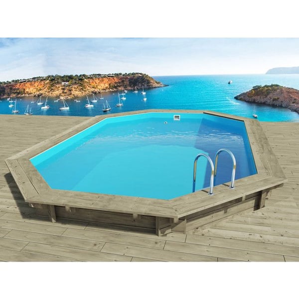 Træpool "Seychellerne" - 4,00 x 3,00 x 1,20 m