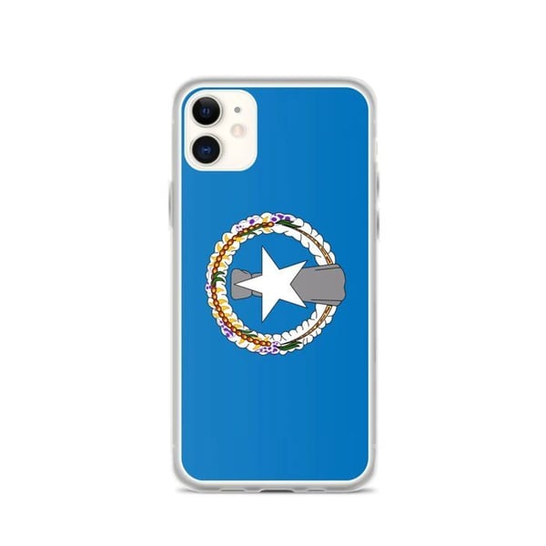 Telefonfodral – Nordmarianerna Flagga – Kompatibel med iPhone 11 – Mjukt Fodral – Motståndskraftig och Stötsäker – Pixelforma