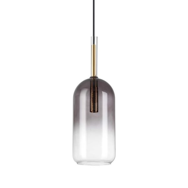 Pendellampa - Ideal Lux - EMPIRE - Cylindrisk Svart Kupa - Metall - 1 G9 Lampa