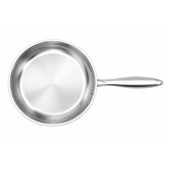 Stekpanna 24 cm Kompatibel med Alla Värmekällor Induktions i Rostfritt Stål Cheffinger Silver