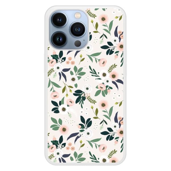 Siliconefodral med förstärkt tryck kompatibelt med Apple iPhone 13 Pro Blommor