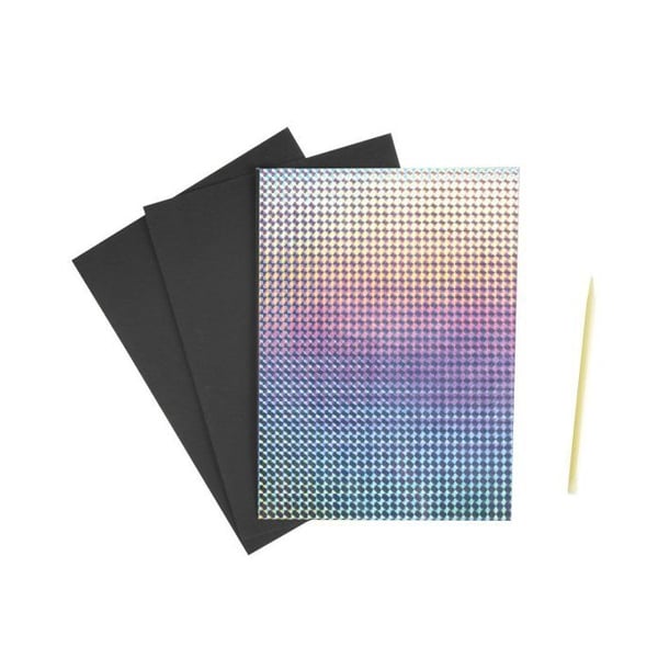 MégaCréa DIY - Holografiska skrapkort Aktiviteter Barn 2 stycken + skrapa