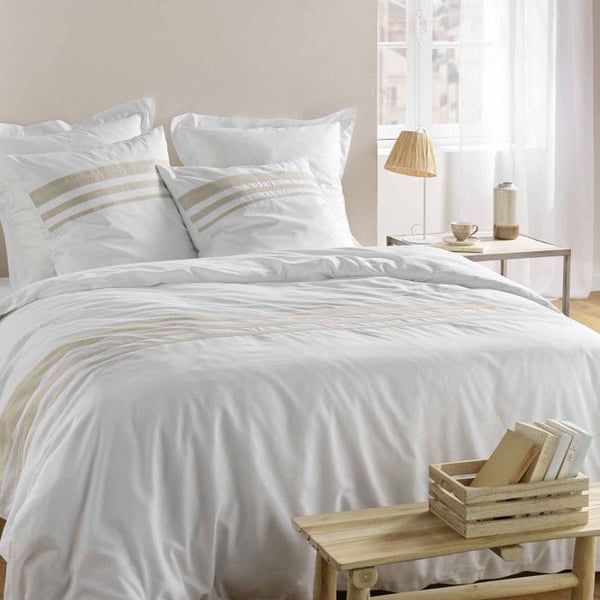 Sängkläder "Margaux" - 95% Bomull / 5% Lin / 57 Trådar/cm² - Alla storlekar - Sängkläder 240 x 220 cm + 2 Örngott Sängkläder "Margaux" - 95% Bomull / 5% Lin / 57 Trådar/cm² - Alla storlekar - Sängkläder 240 x 220 cm + 2 Örngott