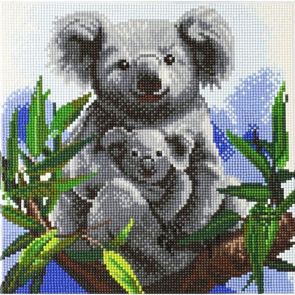 Kit Diamond - Kristallkonst - Koala - 30 x 30 cm - För vuxna - Kreativ aktivitet