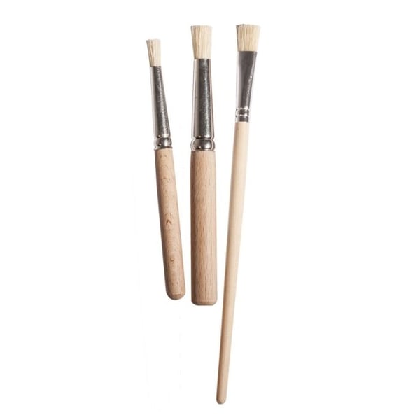 Set med penslar för schablonmålning - FSC - Assorterade - 3 stycken - Flerfärgad - Vuxna