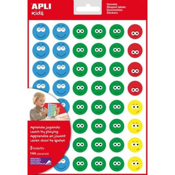 Apli Agipa - Klistermärken Leenden och uttryck (emoticoner) x 144