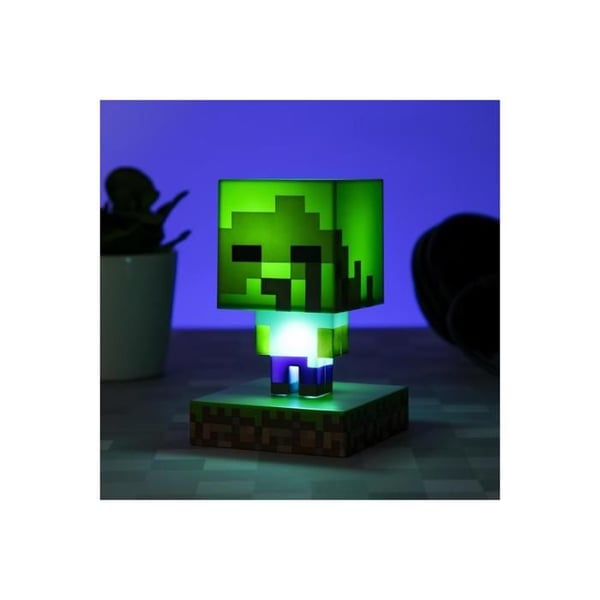 Sänglampa - MINECRAFT - Zombieikon - Grön färg - 1 glödlampa - Inomhus