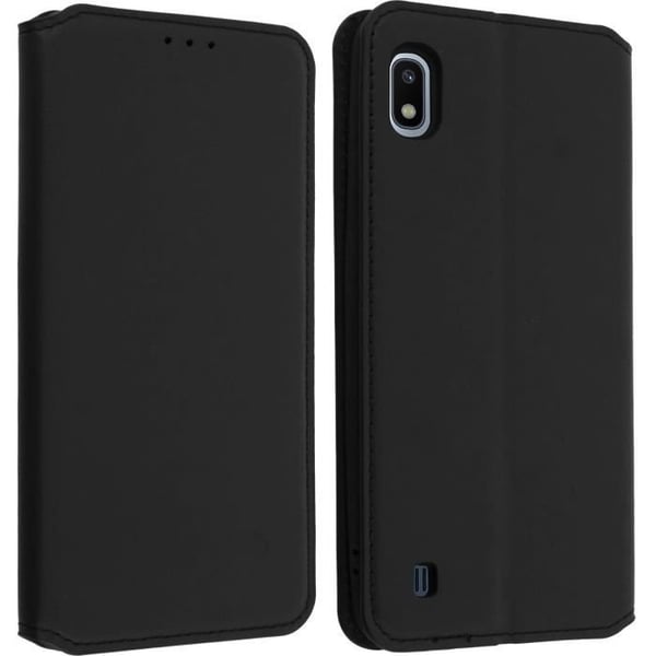 Smartphone skal - AVIZAR - Samsung Galaxy A10 - Eco-läder - Stativfunktion - Svart