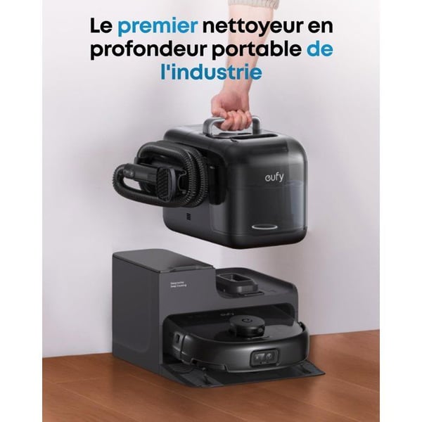 Robotdammsugare med mopp - EUFY Omni E28 - 20 000 Pa - Svart