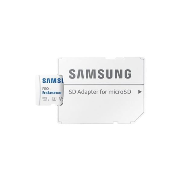 Samsung PRO Endurance microSDXC-kort 256 GB Klass 10, UHS-Klass 3, v30 Videohastighetsklass kompatibilitet med video 4K, med