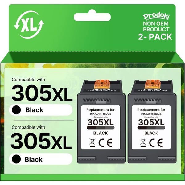 305 XL Svart Patron Ersättning för HP 305 XL Svart för Bläckpatron 305XL svart för HP DeskJet 2820E 2810E 2720E 2720 2700E
