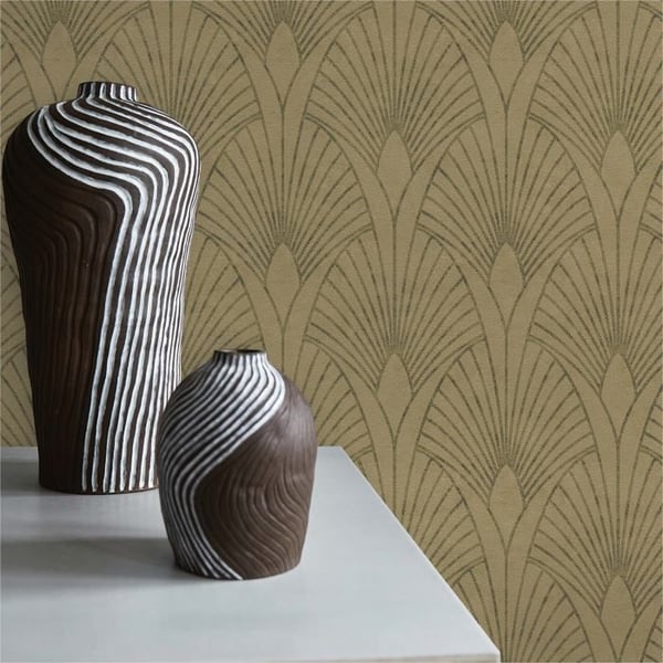 Grafiskt Tapet Domenico M1-No.430 Guld Beige Tapet