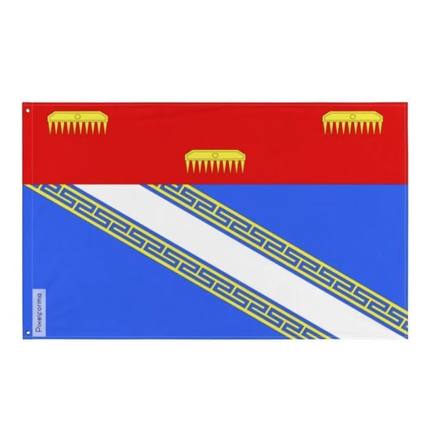 Flagga Ardennes – 160 x 240 cm – Resistent Polyester – 2 Metallöglor – Inomhus/Ute – Pixelforma