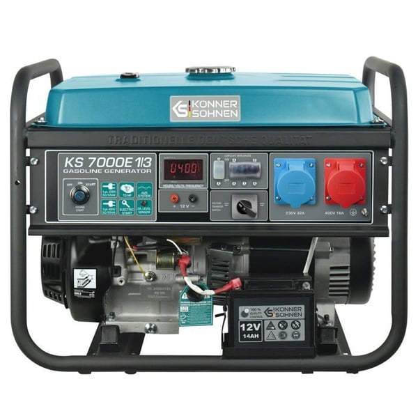Bensindriven generator KS 7000E-1/3 - Konner & Sohnen - 5500W - Enfas - Trefas - VTS-system