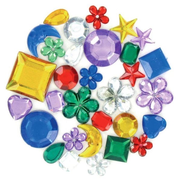 MégaCréa DIY - Multi mix flerfärgade strass 0,8 till 2 cm 204 bitar